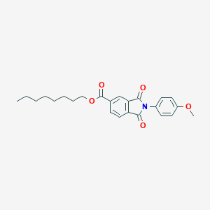 molecular formula C24H27NO5 B387469 Octyl 2-(4-methoxyphenyl)-1,3-dioxo-5-isoindolinecarboxylate 