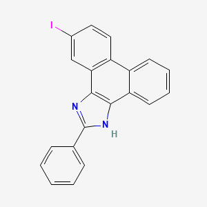 molecular formula C21H13IN2 B3874692 10-iodo-2-phenyl-1H-phenanthro[9,10-d]imidazole 