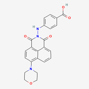 molecular formula C23H19N3O5 B3874704 4-{[6-(4-morpholinyl)-1,3-dioxo-1H-benzo[de]isoquinolin-2(3H)-yl]amino}benzoic acid 