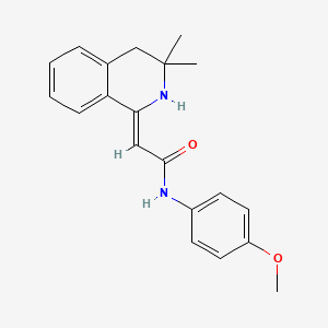 2-(3,3-dimethyl-3,4-dihydro-1(2H)-isoquinolinylidene)-N-(4-methoxyphenyl)acetamide