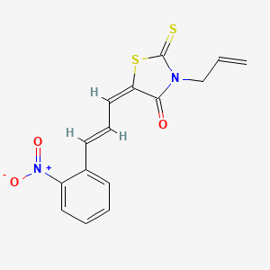 molecular formula C15H12N2O3S2 B3874751 3-allyl-5-[3-(2-nitrophenyl)-2-propen-1-ylidene]-2-thioxo-1,3-thiazolidin-4-one CAS No. 5647-50-7