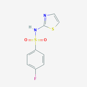 molecular formula C9H7FN2O2S2 B387480 4-fluoro-N-(1,3-thiazol-2-yl)benzenesulfonamide CAS No. 339-37-7