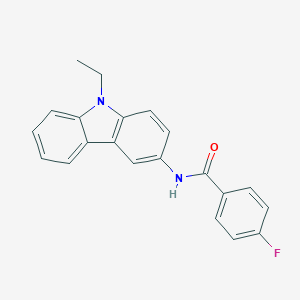 molecular formula C21H17FN2O B387483 N-(9-ethyl-9H-carbazol-3-yl)-4-fluorobenzamide 