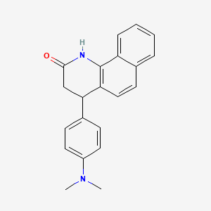 molecular formula C21H20N2O B3874877 4-[4-(dimethylamino)phenyl]-3,4-dihydrobenzo[h]quinolin-2(1H)-one 