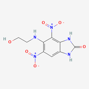 5-[(2-hydroxyethyl)amino]-4,6-dinitro-1,3-dihydro-2H-benzimidazol-2-one