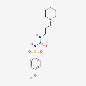 molecular formula C16H25N3O4S B3874893 4-methoxy-N-({[3-(1-piperidinyl)propyl]amino}carbonyl)benzenesulfonamide 