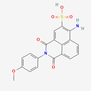 molecular formula C19H14N2O6S B3874906 6-amino-2-(4-methoxyphenyl)-1,3-dioxo-2,3-dihydro-1H-benzo[de]isoquinoline-5-sulfonic acid 