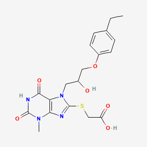 ({7-[3-(4-ethylphenoxy)-2-hydroxypropyl]-3-methyl-2,6-dioxo-2,3,6,7-tetrahydro-1H-purin-8-yl}thio)acetic acid