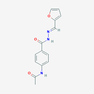molecular formula C14H13N3O3 B387495 N-(4-{[2-(2-furylmethylene)hydrazino]carbonyl}phenyl)acetamide 