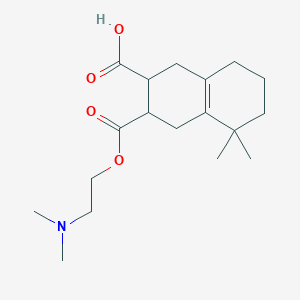 molecular formula C18H29NO4 B3874955 3-{[2-(dimethylamino)ethoxy]carbonyl}-5,5-dimethyl-1,2,3,4,5,6,7,8-octahydro-2-naphthalenecarboxylic acid 