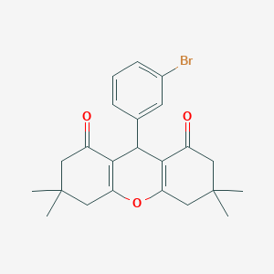 molecular formula C23H25BrO3 B387496 9-(3-bromophenyl)-3,3,6,6-tetramethyl-3,4,5,6,7,9-hexahydro-1H-xanthene-1,8(2H)-dione CAS No. 313670-78-9