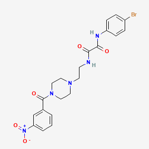 molecular formula C21H22BrN5O5 B3874965 N-(4-bromophenyl)-N'-{2-[4-(3-nitrobenzoyl)-1-piperazinyl]ethyl}ethanediamide 