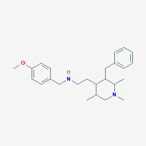 molecular formula C25H36N2O B3874996 2-(3-benzyl-1,2,5-trimethyl-4-piperidinyl)-N-(4-methoxybenzyl)ethanamine 