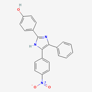 molecular formula C21H15N3O3 B3875004 4-[5-(4-nitrophenyl)-4-phenyl-1H-imidazol-2-yl]phenol 