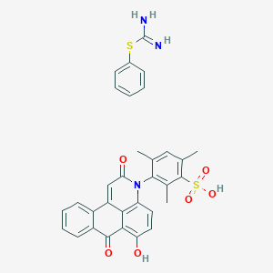 molecular formula C32H27N3O6S2 B3875044 3-(6-hydroxy-2,7-dioxo-2,7-dihydro-3H-naphtho[1,2,3-de]quinolin-3-yl)-2,4,6-trimethylbenzenesulfonic acid - phenyl imidothiocarbamate (1:1) 