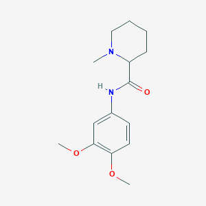 molecular formula C15H22N2O3 B3875053 N-(3,4-dimethoxyphenyl)-1-methyl-2-piperidinecarboxamide 