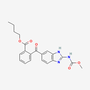 molecular formula C21H21N3O5 B3875081 butyl 2-({2-[(methoxycarbonyl)amino]-1H-benzimidazol-5-yl}carbonyl)benzoate 