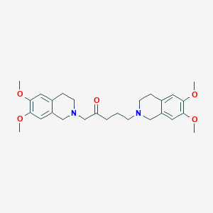 molecular formula C27H36N2O5 B3875125 1,5-bis(6,7-dimethoxy-3,4-dihydro-2(1H)-isoquinolinyl)-2-pentanone 