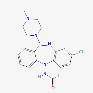 molecular formula C19H20ClN5O B3875130 [8-chloro-11-(4-methyl-1-piperazinyl)-5H-dibenzo[b,e][1,4]diazepin-5-yl]formamide 