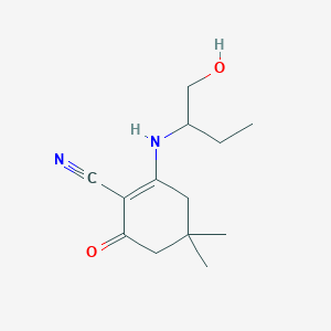 2-{[1-(hydroxymethyl)propyl]amino}-4,4-dimethyl-6-oxo-1-cyclohexene-1-carbonitrile