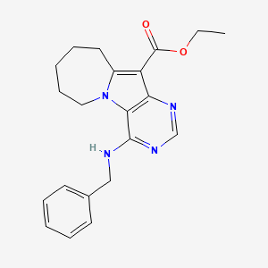 ethyl 4-(benzylamino)-7,8,9,10-tetrahydro-6H-pyrimido[4',5':4,5]pyrrolo[1,2-a]azepine-11-carboxylate