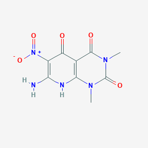 molecular formula C9H9N5O5 B3875170 7-amino-5-hydroxy-1,3-dimethyl-6-nitropyrido[2,3-d]pyrimidine-2,4(1H,3H)-dione 