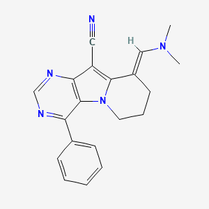 molecular formula C20H19N5 B3875185 9-[(dimethylamino)methylene]-4-phenyl-6,7,8,9-tetrahydropyrimido[4,5-b]indolizine-10-carbonitrile 