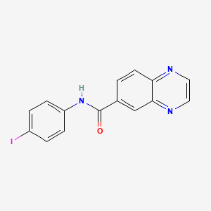 molecular formula C15H10IN3O B3875196 N-(4-iodophenyl)-6-quinoxalinecarboxamide 