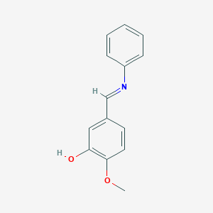 molecular formula C14H13NO2 B387520 2-Methoxy-5-phenyliminomethyl-phenol 