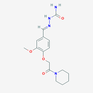 3-methoxy-4-[2-oxo-2-(1-piperidinyl)ethoxy]benzaldehyde semicarbazone