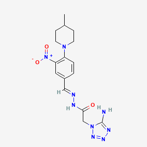 2-(5-amino-1H-tetrazol-1-yl)-N'-[4-(4-methyl-1-piperidinyl)-3-nitrobenzylidene]acetohydrazide