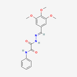 molecular formula C18H19N3O5 B3875295 2-oxo-N-phenyl-2-[2-(3,4,5-trimethoxybenzylidene)hydrazino]acetamide 