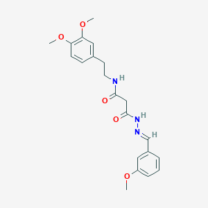 N-[2-(3,4-dimethoxyphenyl)ethyl]-3-[2-(3-methoxybenzylidene)hydrazino]-3-oxopropanamide