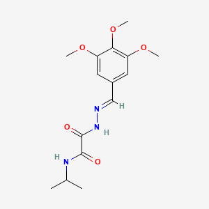 molecular formula C15H21N3O5 B3875322 N-isopropyl-2-oxo-2-[2-(3,4,5-trimethoxybenzylidene)hydrazino]acetamide 