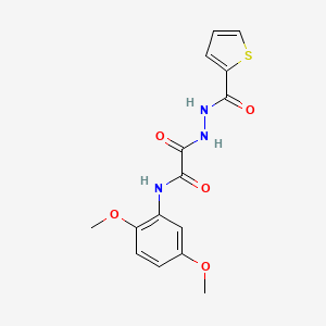 molecular formula C15H15N3O5S B3875369 N-(2,5-dimethoxyphenyl)-2-oxo-2-[2-(2-thienylcarbonyl)hydrazino]acetamide 