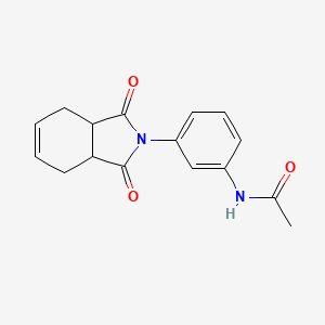 molecular formula C16H16N2O3 B3875381 N-[3-(1,3-dioxo-1,3,3a,4,7,7a-hexahydro-2H-isoindol-2-yl)phenyl]acetamide 