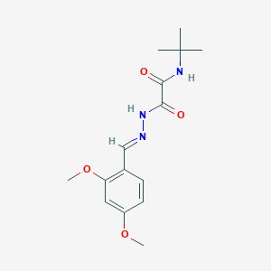 molecular formula C15H21N3O4 B3875388 N-(tert-butyl)-2-[2-(2,4-dimethoxybenzylidene)hydrazino]-2-oxoacetamide 
