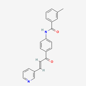 molecular formula C22H18N2O2 B3875406 3-methyl-N-{4-[3-(3-pyridinyl)acryloyl]phenyl}benzamide 