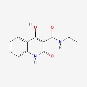 molecular formula C12H12N2O3 B3875417 N-ethyl-4-hydroxy-2-oxo-1,2-dihydro-3-quinolinecarboxamide CAS No. 128366-02-9