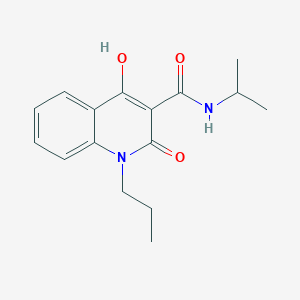 molecular formula C16H20N2O3 B3875438 4-hydroxy-N-isopropyl-2-oxo-1-propyl-1,2-dihydro-3-quinolinecarboxamide 
