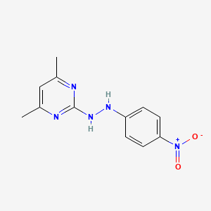 molecular formula C12H13N5O2 B3875465 4,6-dimethyl-2-[2-(4-nitrophenyl)hydrazino]pyrimidine 