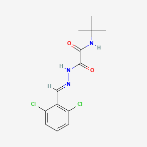 molecular formula C13H15Cl2N3O2 B3875477 N-(tert-butyl)-2-[2-(2,6-dichlorobenzylidene)hydrazino]-2-oxoacetamide 
