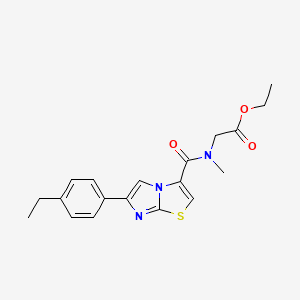 molecular formula C19H21N3O3S B3875489 ethyl N-{[6-(4-ethylphenyl)imidazo[2,1-b][1,3]thiazol-3-yl]carbonyl}-N-methylglycinate 