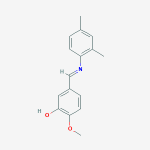 molecular formula C16H17NO2 B387550 5-{[(2,4-Dimethylphenyl)imino]methyl}-2-methoxyphenol 