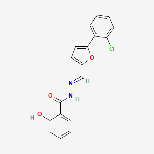 N'-{[5-(2-chlorophenyl)-2-furyl]methylene}-2-hydroxybenzohydrazide