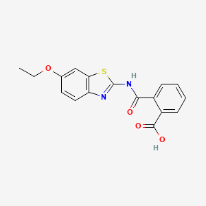 molecular formula C17H14N2O4S B3875548 2-{[(6-ethoxy-1,3-benzothiazol-2-yl)amino]carbonyl}benzoic acid 
