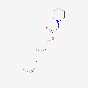 molecular formula C17H31NO2 B3875595 3,7-dimethyl-6-octen-1-yl 1-piperidinylacetate 