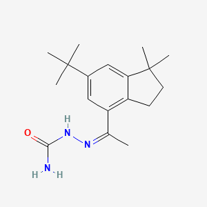 molecular formula C18H27N3O B3875603 1-(6-tert-butyl-1,1-dimethyl-2,3-dihydro-1H-inden-4-yl)-1-ethanone semicarbazone 