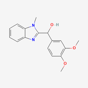 molecular formula C17H18N2O3 B3875613 (3,4-dimethoxyphenyl)(1-methyl-1H-benzimidazol-2-yl)methanol 
