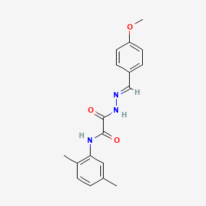 molecular formula C18H19N3O3 B3875628 N-(2,5-dimethylphenyl)-2-[2-(4-methoxybenzylidene)hydrazino]-2-oxoacetamide 